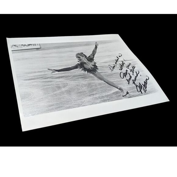 Jill Watson American Figure Skater Olympic Medalist Sign 8x10 Photograph Vintage - Picture 1 of 2